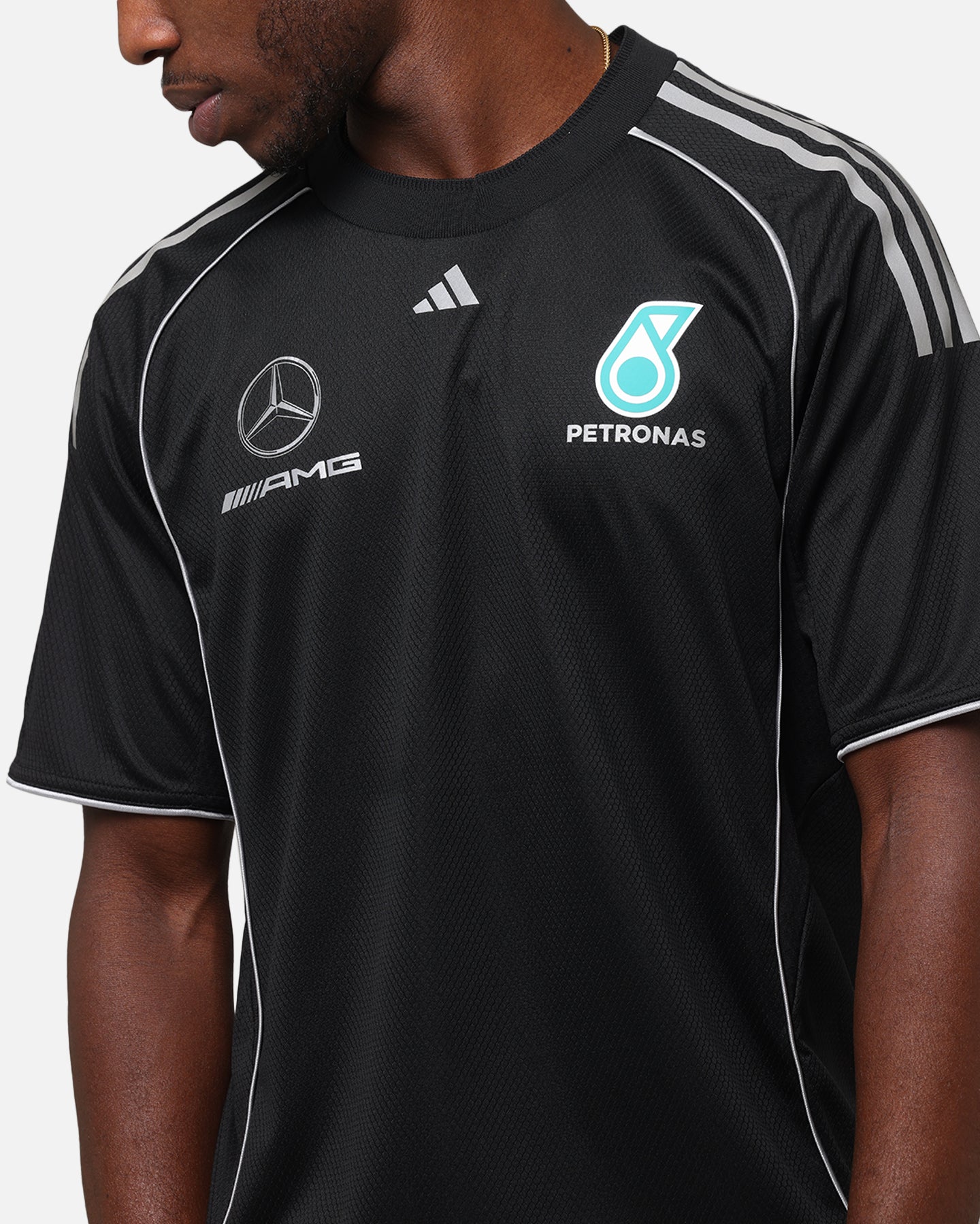 adidas x Mercedes-AMG PETRONAS Formula One F1 DNA T-Shirt Black/Silver、mySite、zt4zffjzw