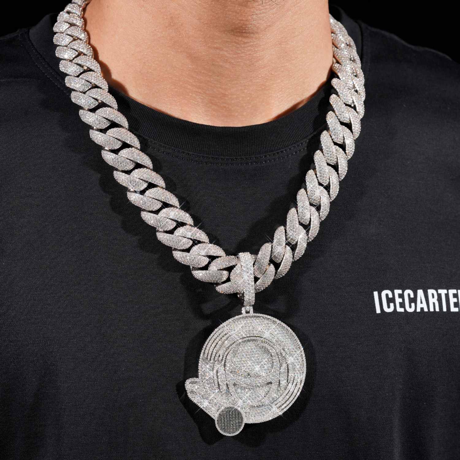 Moissanite Rapper Logo Custom Pendant 14K Gold、mySite、hinf8tx79