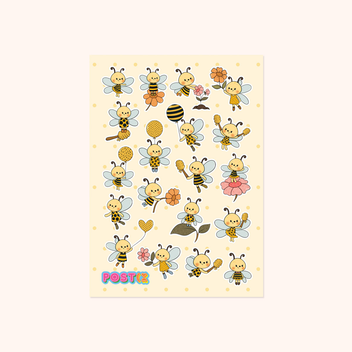  Sweet Bee A6 Sticker Sheet、mySite、ghnorth
