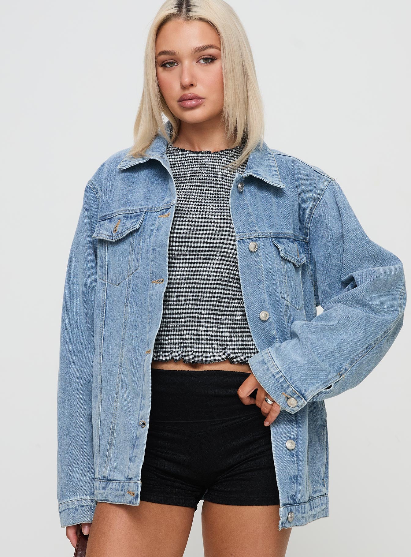 All You Need Denim Jacket Light Wash、mySite、solidvoid