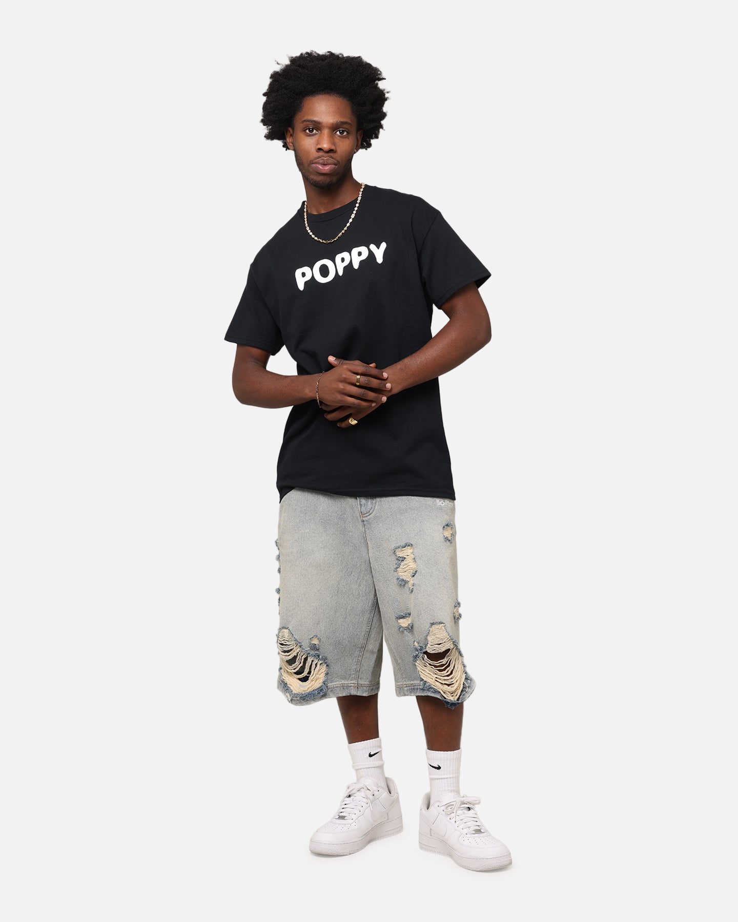 Poppy Negative Spaces T-Shirt Black、mySite、zt4zffjzw