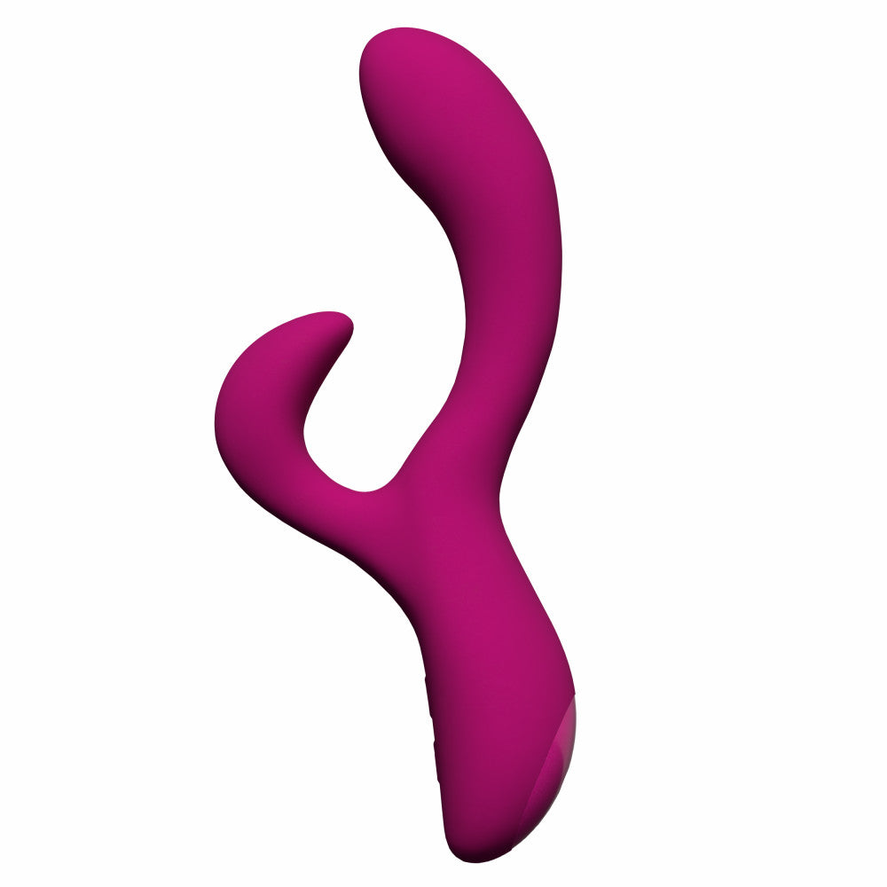Blush Collection | Quinn 9 Inch Clitoral G-Spot Dual Stimulation Silicone Rabbit Vibrator With Auto Warming – Burgundy、mySite、bottomscart