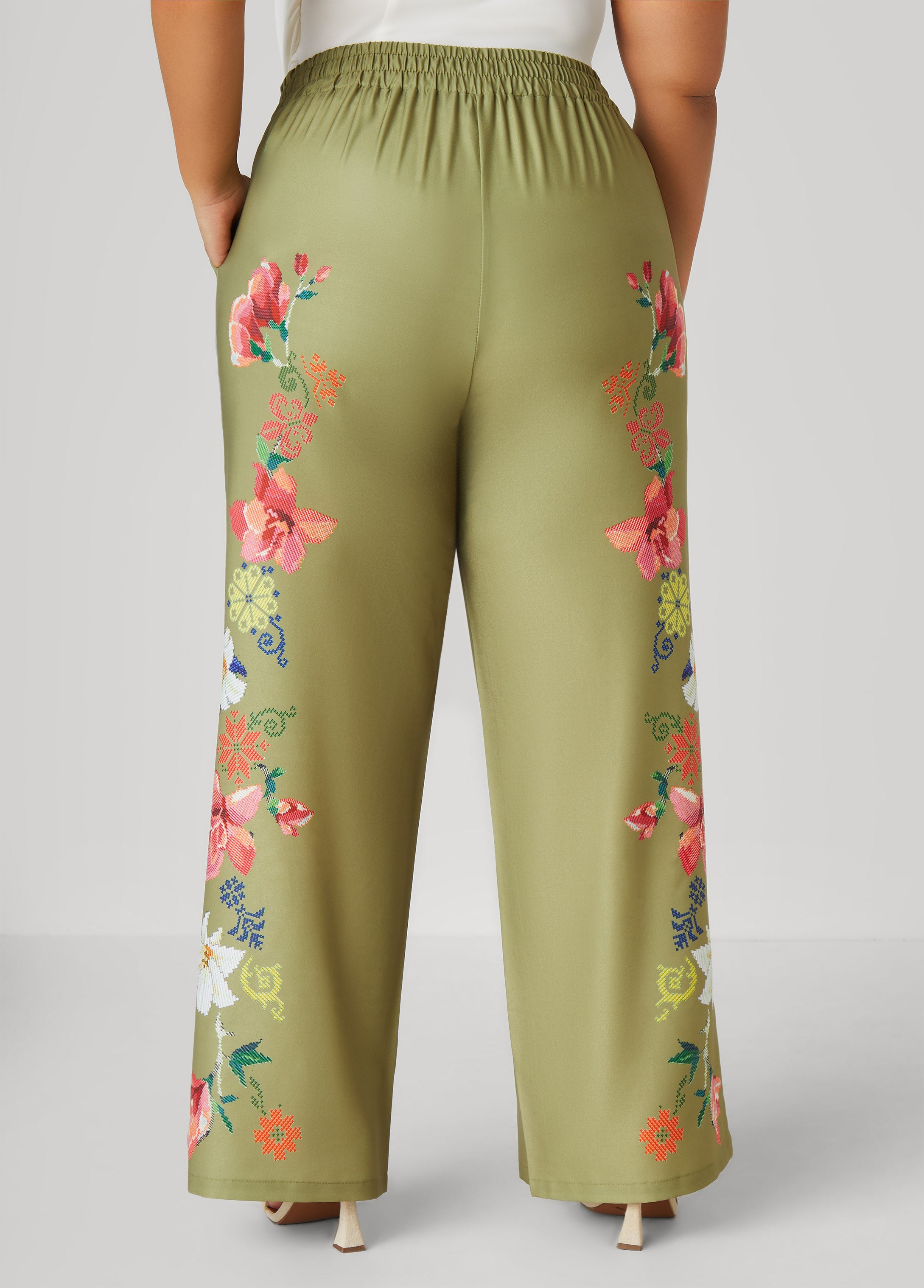 Floral Wide Leg Pants、mySite、bengalsvssteelers