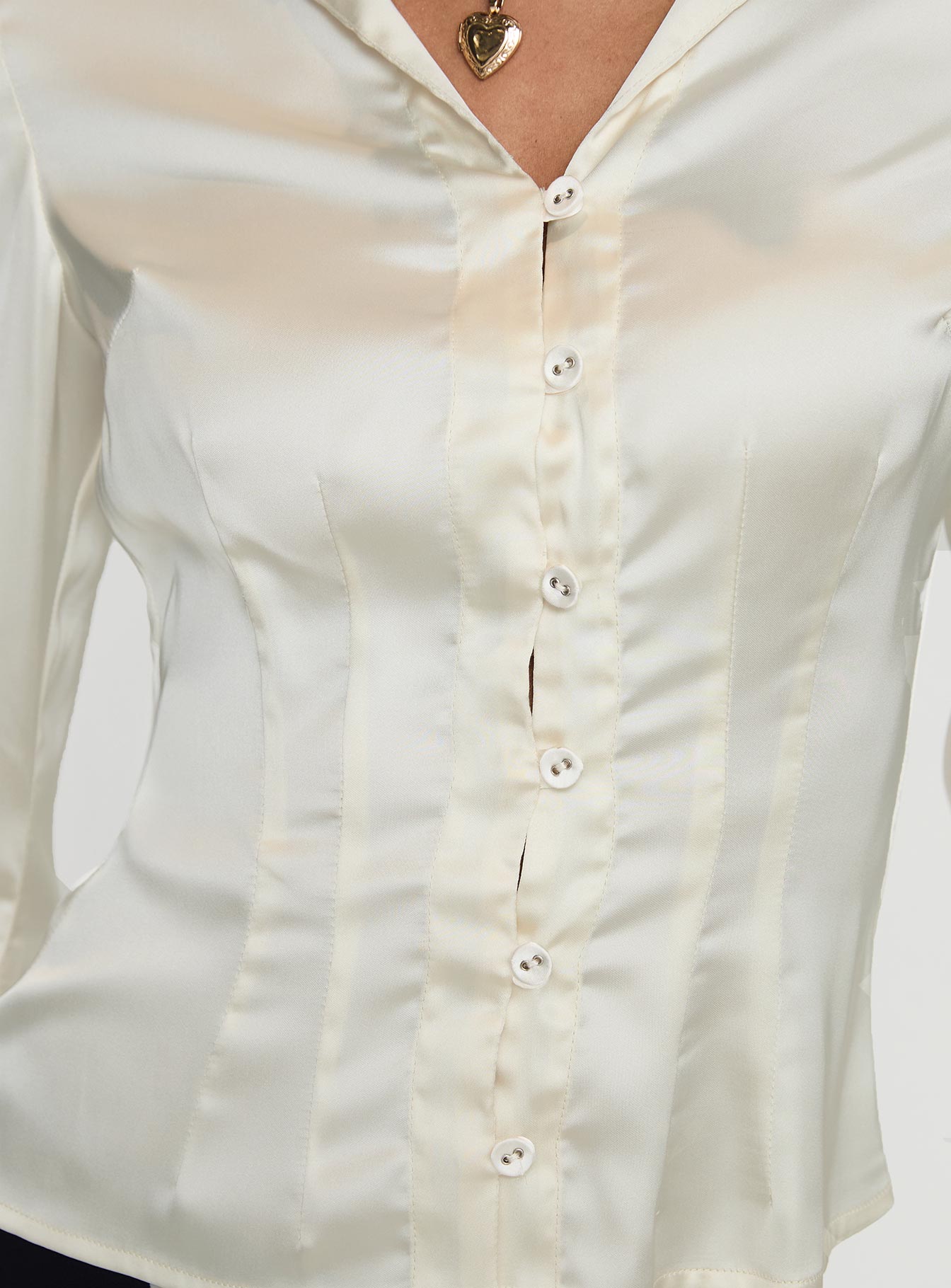 Miravella Long Sleeve Top Cream、mySite、solidvoid