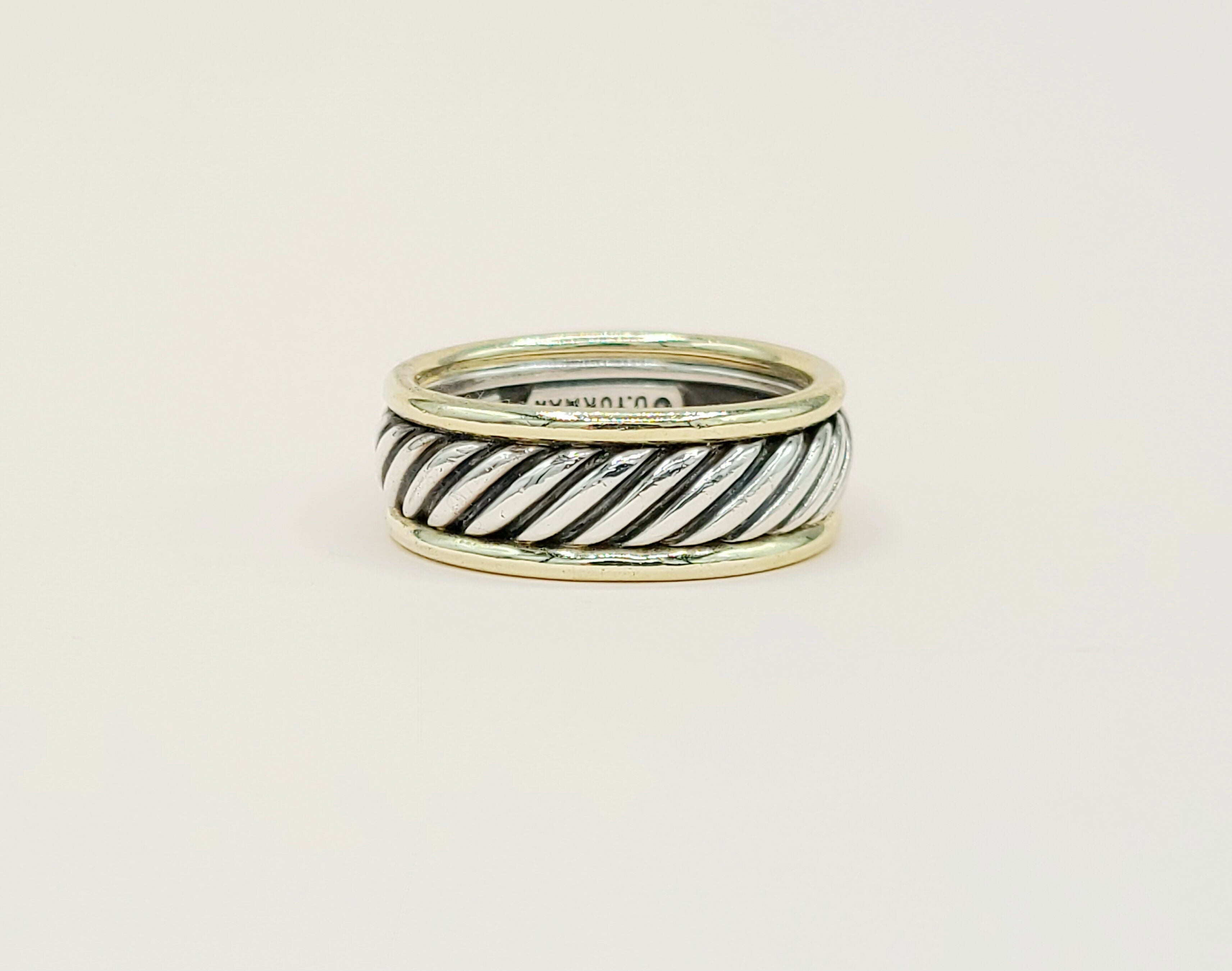 David Yurman Thoroughbred Cable Ring Silver & Gold、mySite、hinf8tx79