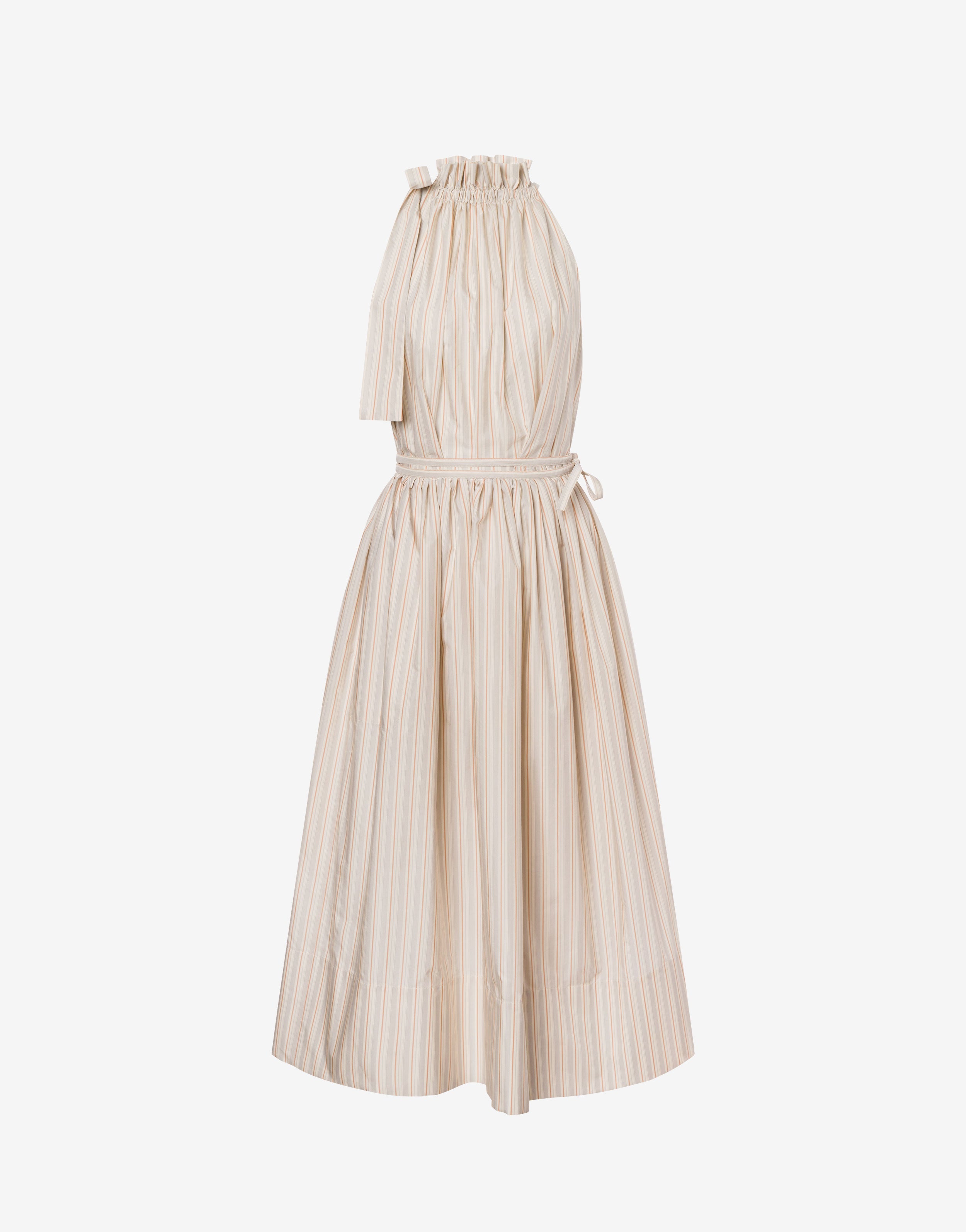 Abito longuette in cotone rigato、mySite、aoinhome