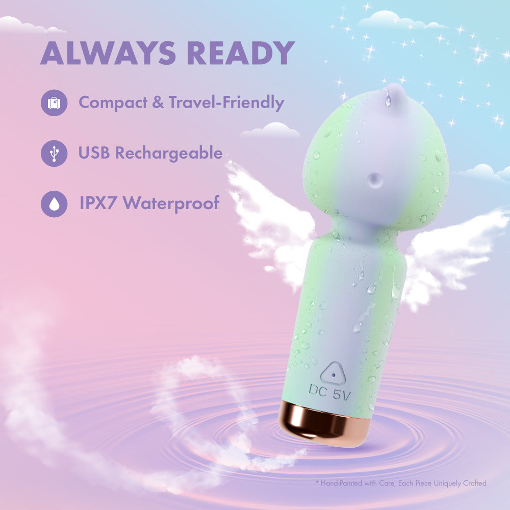 Play With Me | Unicorn Dreams Handheld Silicone Clitoral Vibrator With Sensual Pleasure Nubs - USB Rechargeable - In Blue、mySite、bottomscart
