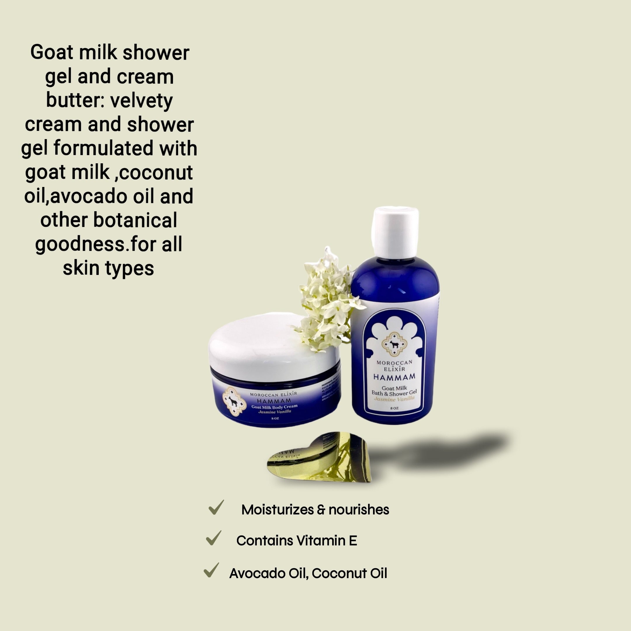  Goat Milk Shower Gel + Body Cream Set、mySite、elrpsem3k