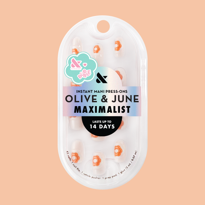 Puffy Bubble Flowers - Press-On | Short | Round、mySite、solidvoid