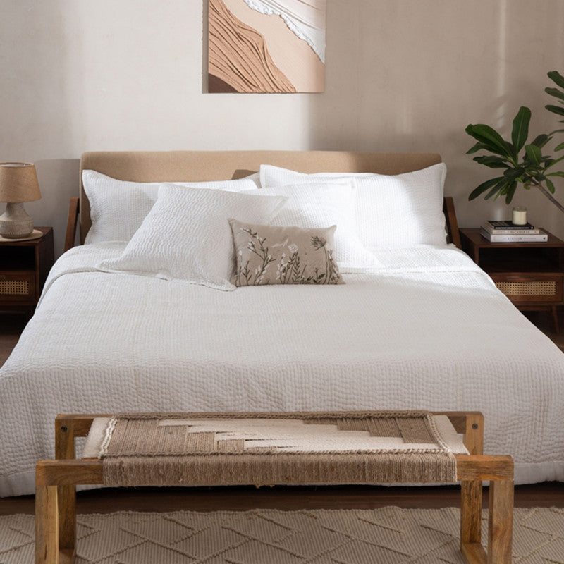 Linen Garden Whisper Cushion Cover | Beige | 35 x 50 cm、mySite、camillekostekn