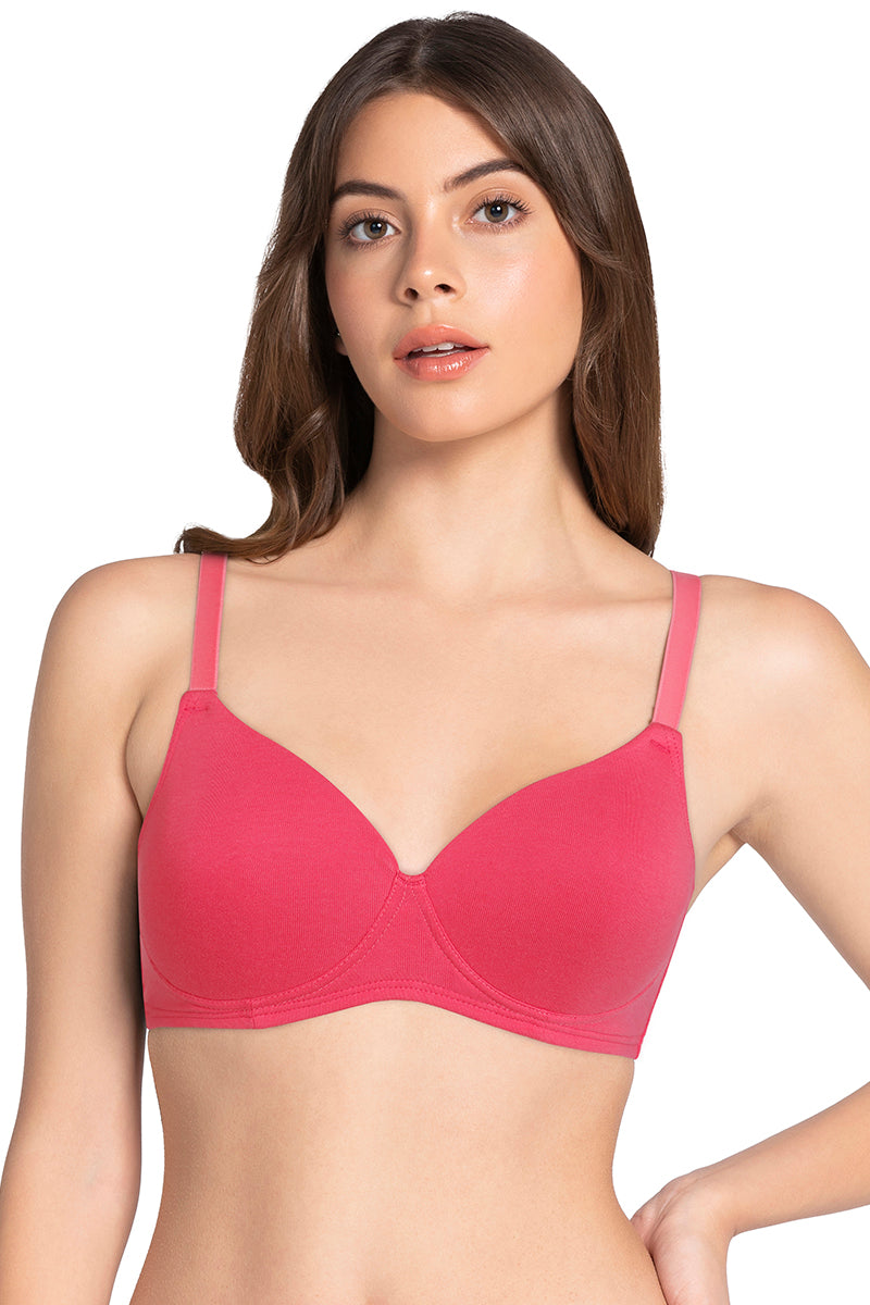  Cotton Dream Padded Non Wired T-shirt Bra - Bright Coral、mySite、justintrudeaud