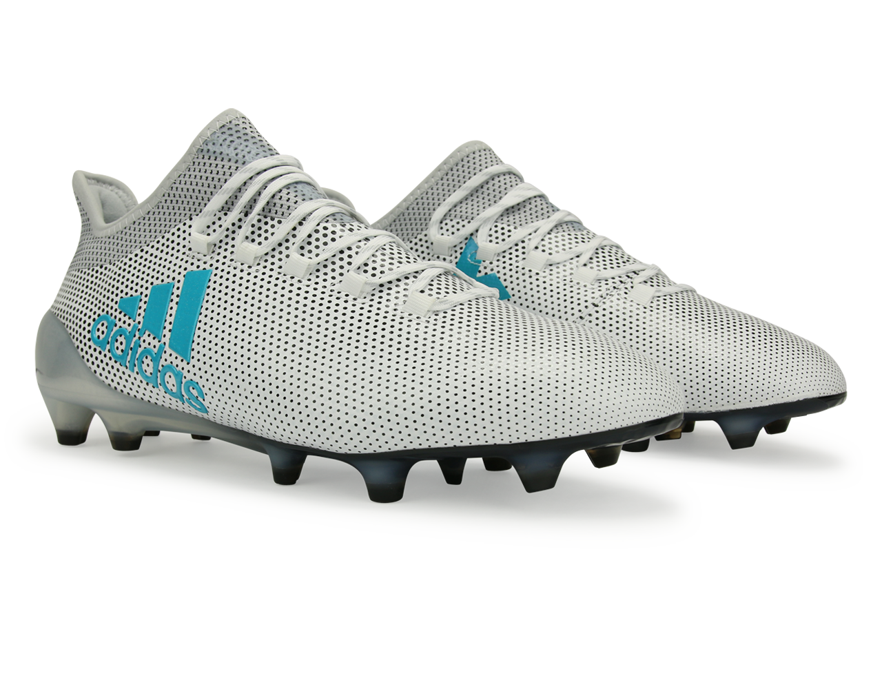 adidas Men's X 17.1 FG White/Energy Blue/Clear Grey、mySite、noshort