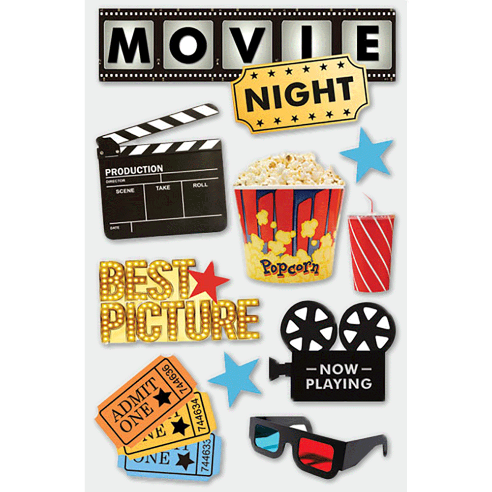  Movie Night 3-D Stickers、mySite、ghnorth