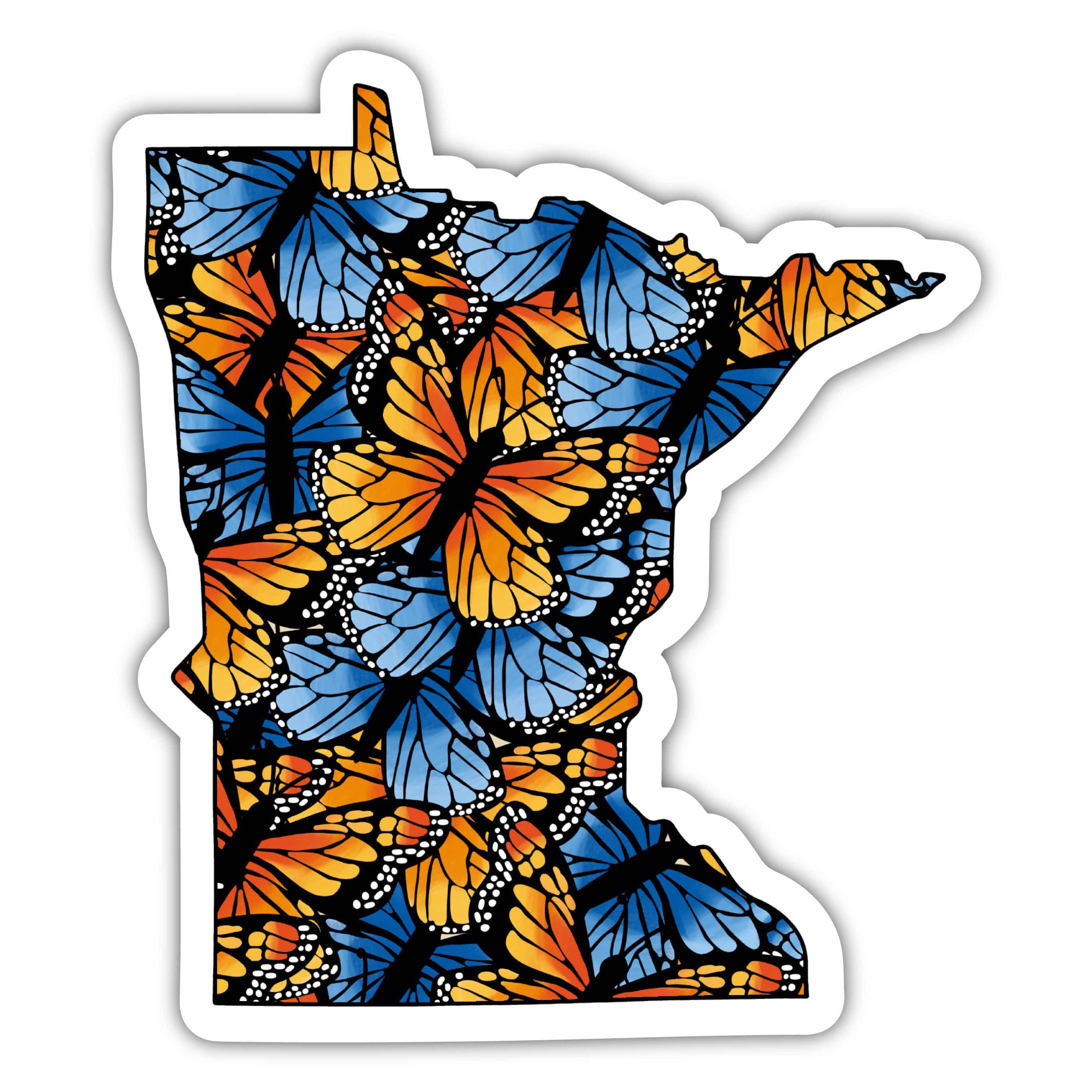  Minnesota Butterfly Pattern Sticker、mySite、elrpsem3k