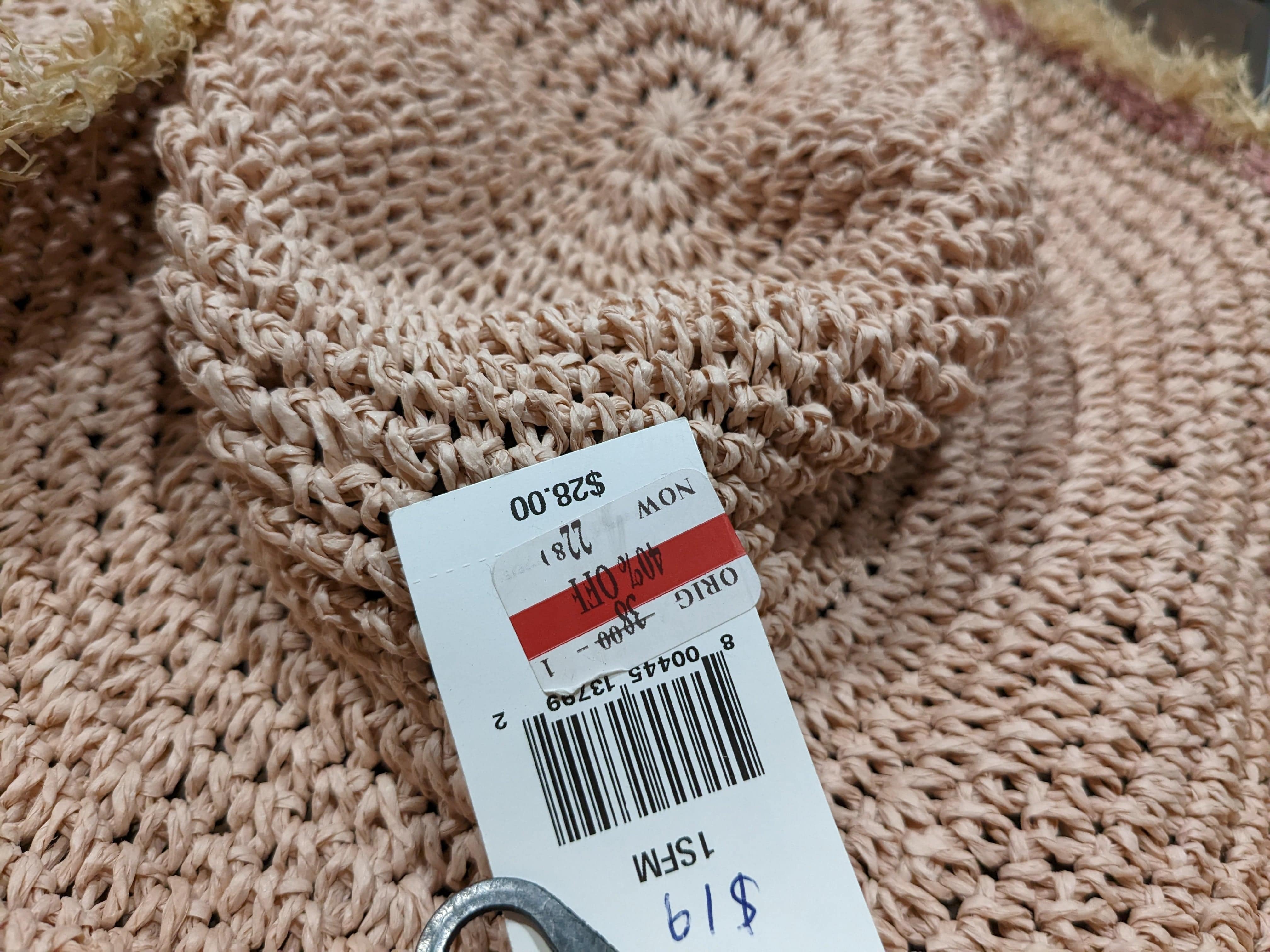 Steve Madden Women's Frayed Straw Crochet Bucket Hat ONE SIZE、mySite、g9winljtr