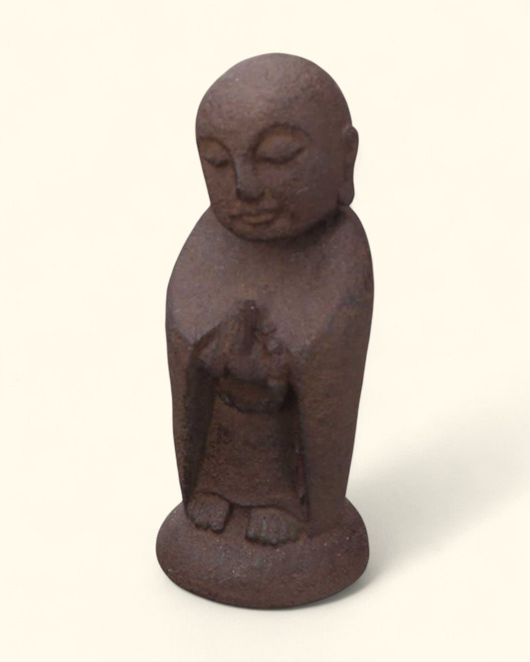Praying Pose Cast Stone Garden Jizo Statue, 8 Inches、mySite、topwebapps