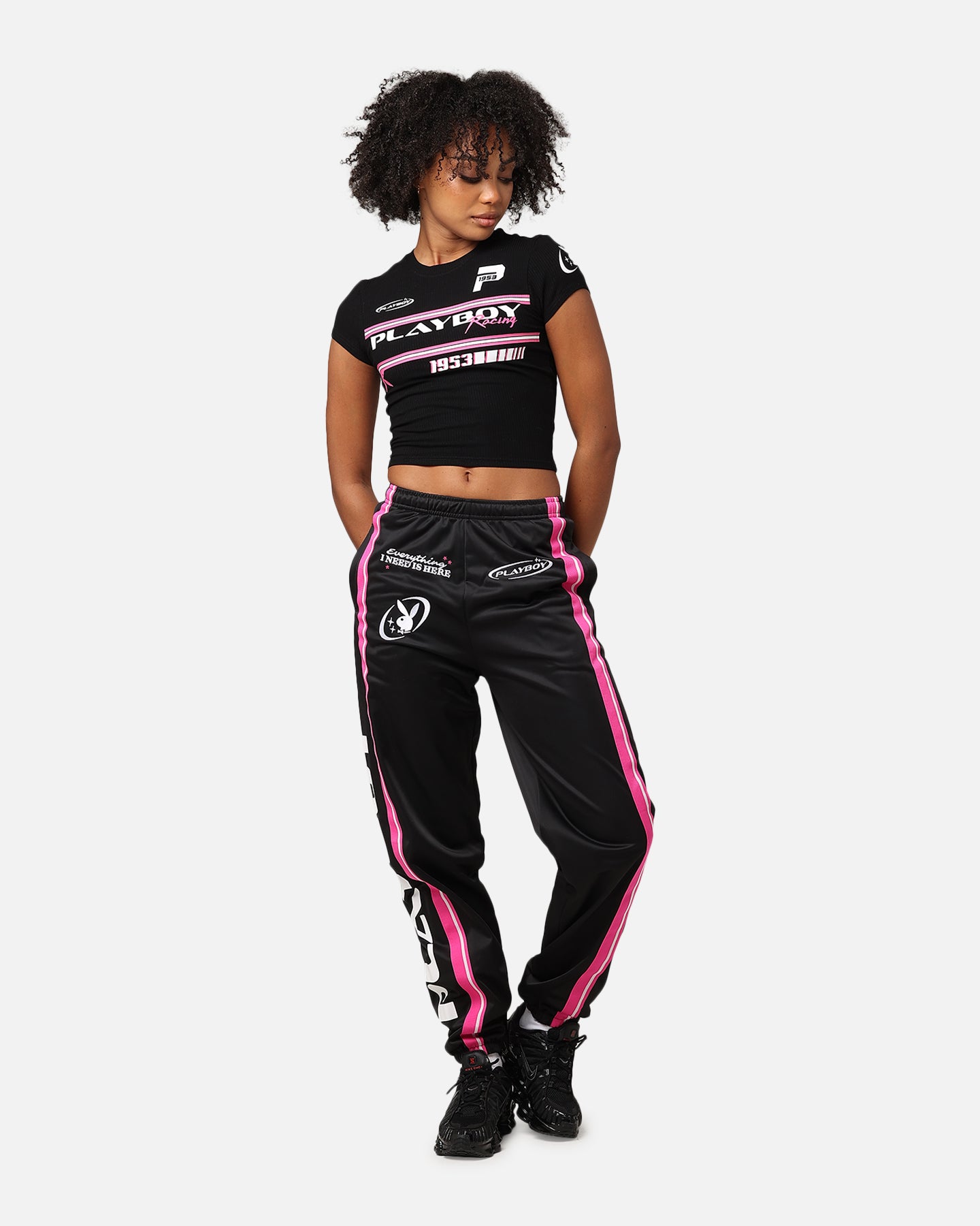 Playboy Women's Racing 1953 Baby T-Shirt Black、mySite、zt4zffjzw