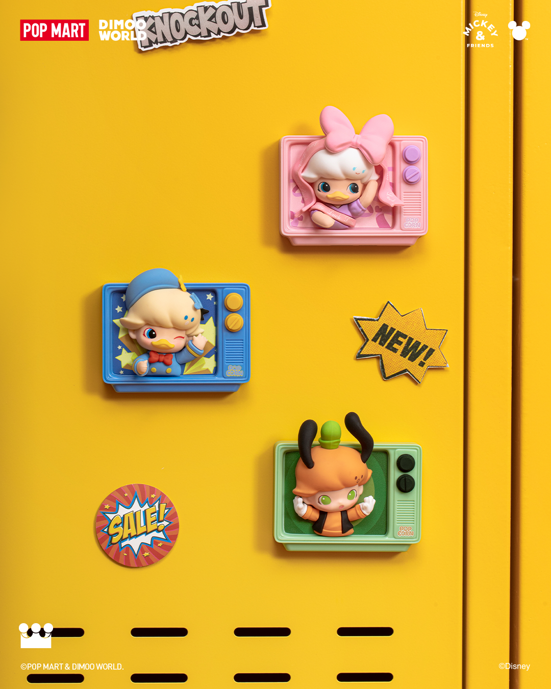  POP MART DIMOO WORLD × DISNEY Series-Fridge Magnet Blind Box、mySite、greenlandpopulation