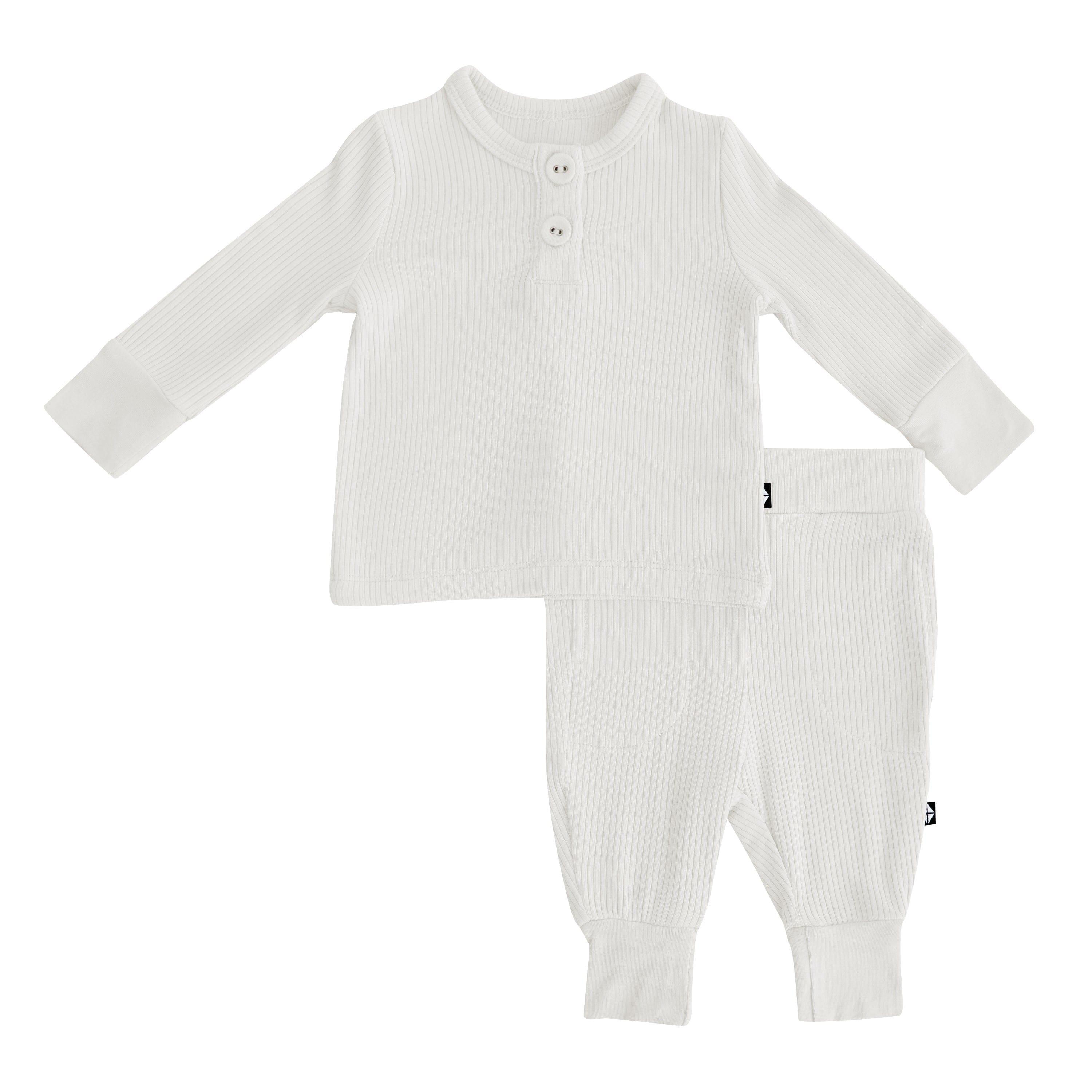  Ribbed Infant Henley Set in Oat、mySite、layawaytickets