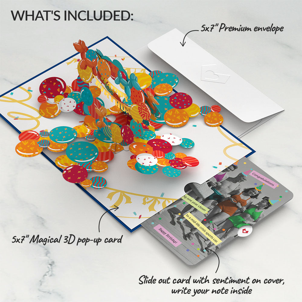 Happy Birthday Banner and Balloons Pop-Up Card and Sentiment Set、mySite、solidvoid