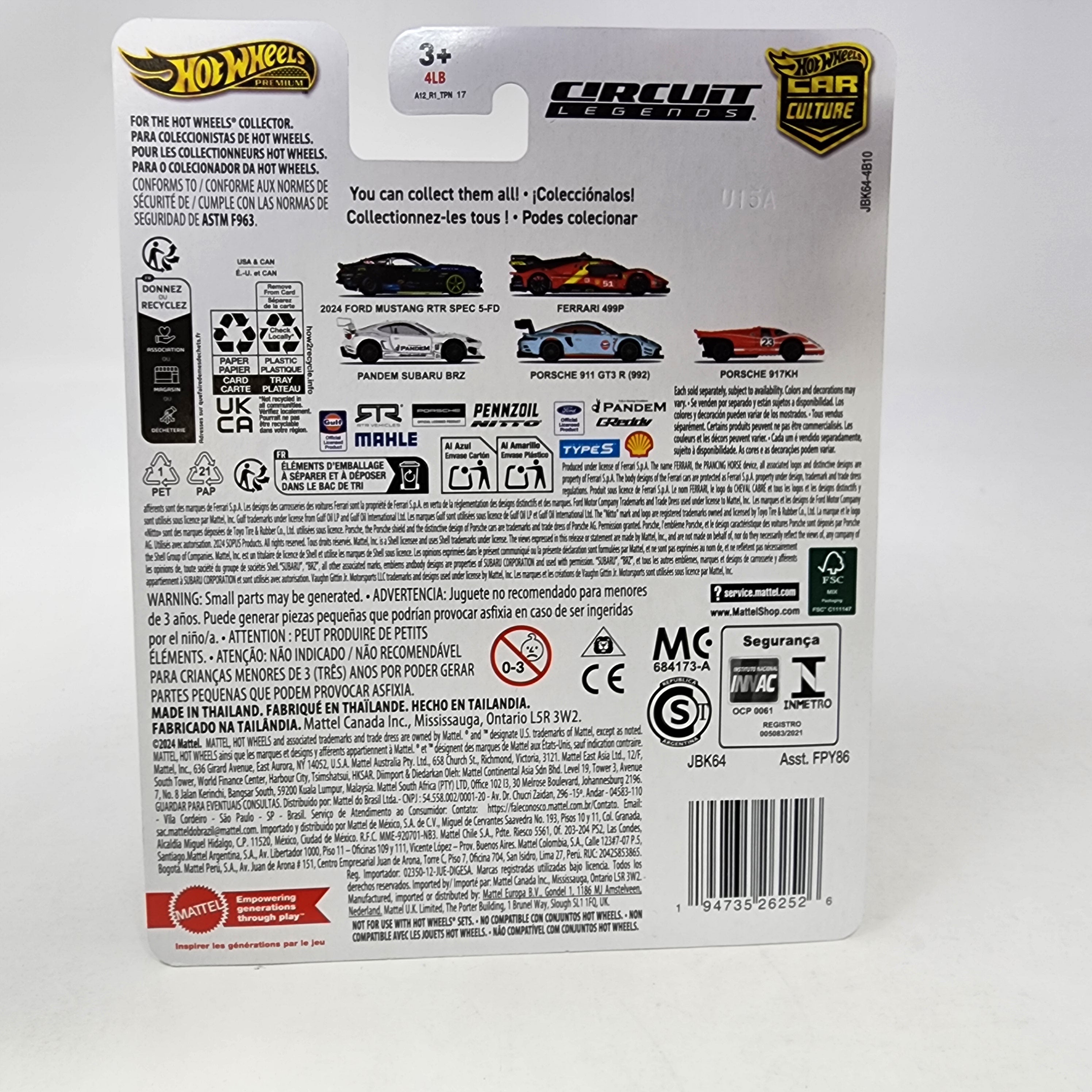 Pandem Subaru BRZ * 2025 Hot Wheels Car Culture Circuit Legends Case K、mySite、hgirdovlk