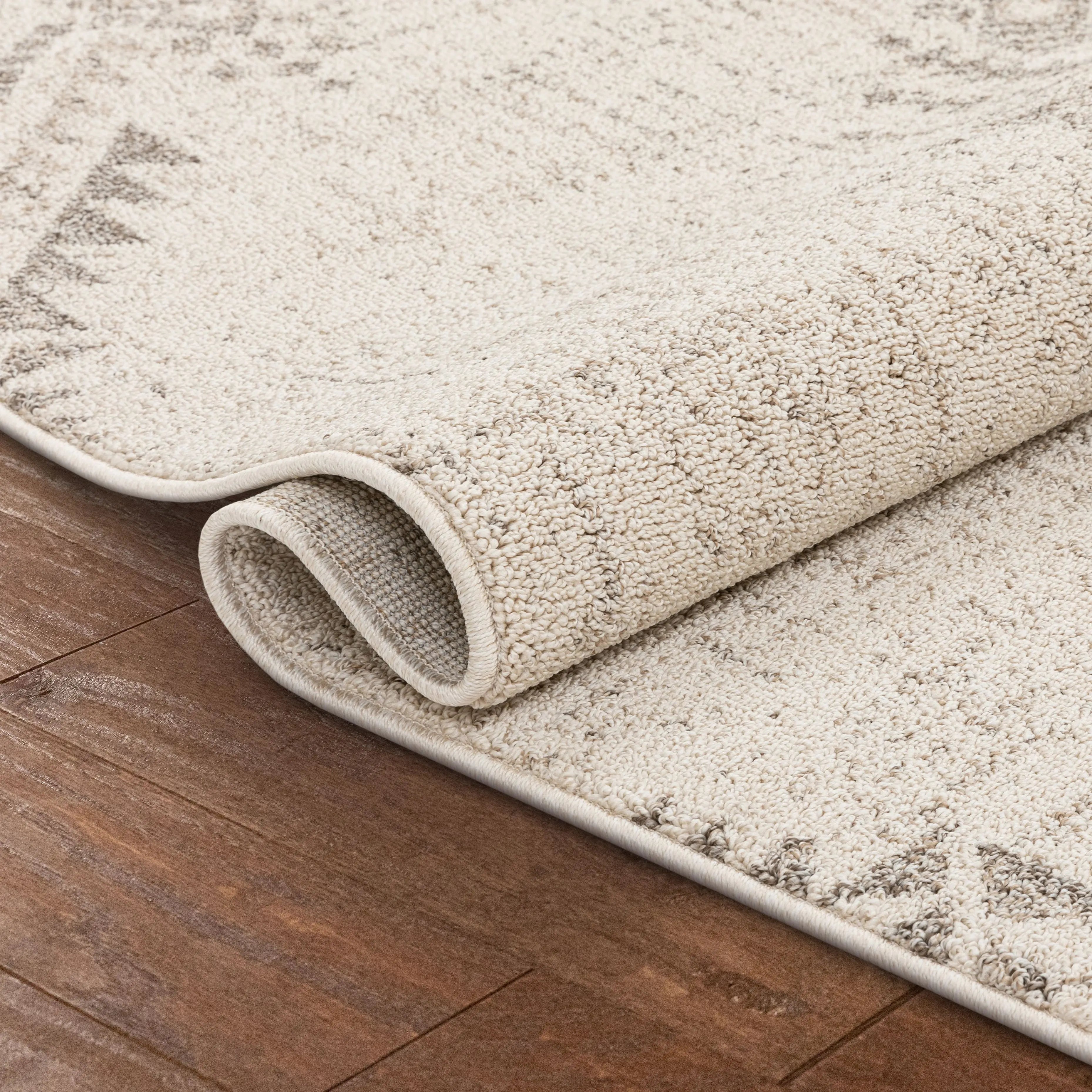 Anette Vintage Distressed Medallion Beige Kilim-Style Rug、mySite、gigharbornorthrealestate