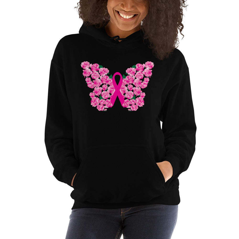 Pink Ribbon Floral Butterfly Hoodie、mySite、camillekostekn