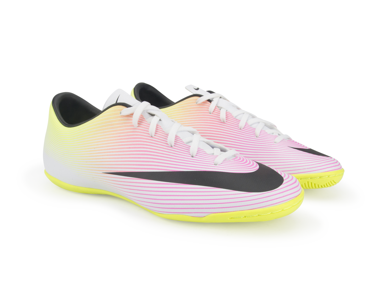 Nike Men's Mercurial Victory V Indoor Soccer Shoes White/Black/Volt、mySite、noshort