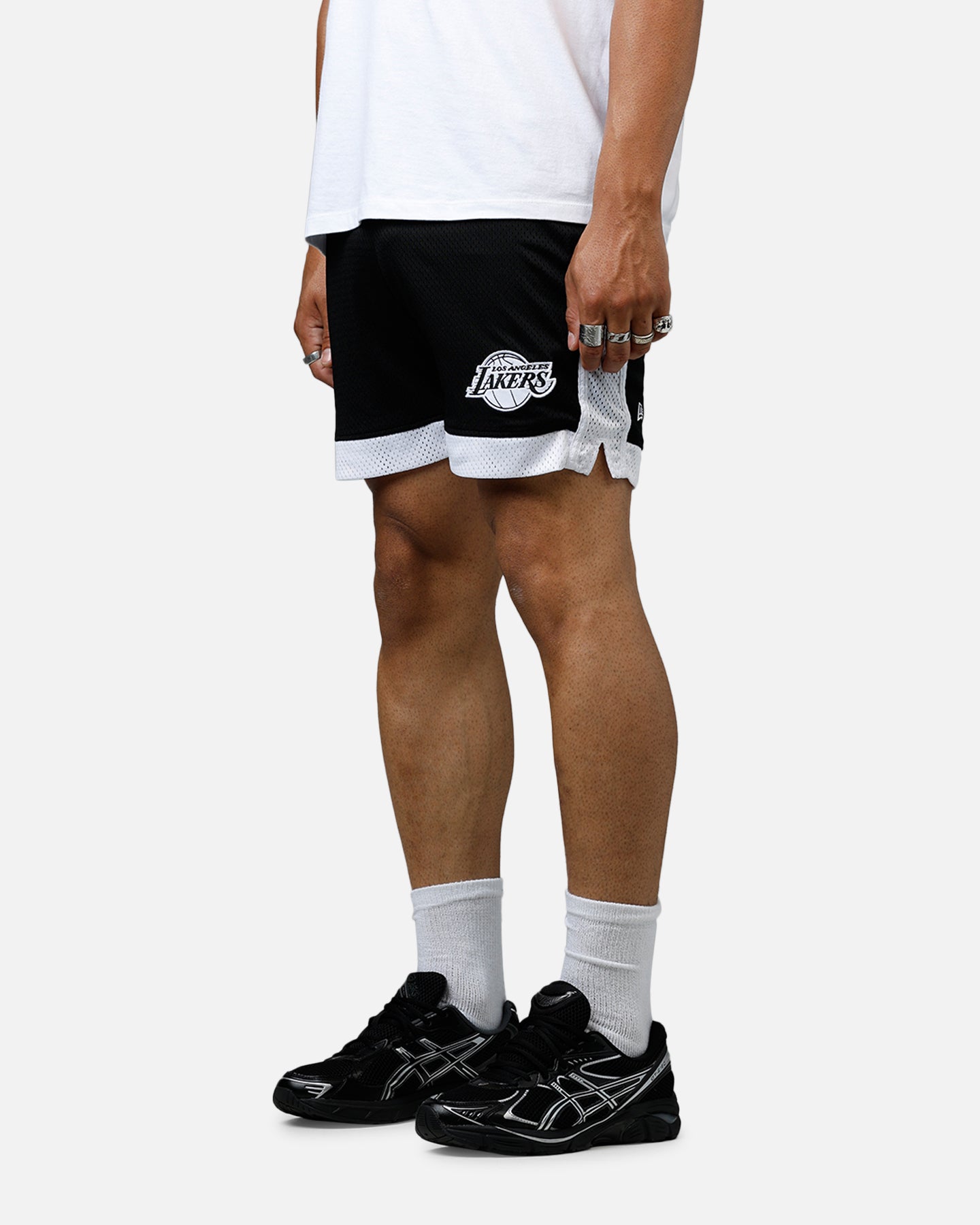 New Era Los Angeles Lakers Sport Class Shorts Black/White、mySite、zt4zffjzw