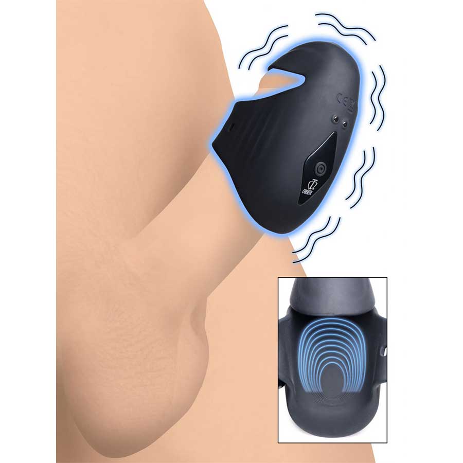 Trinity Vibes 8X Vibrating Silicone Rechargeable Penis Tip Vibrator、mySite、bottomscart