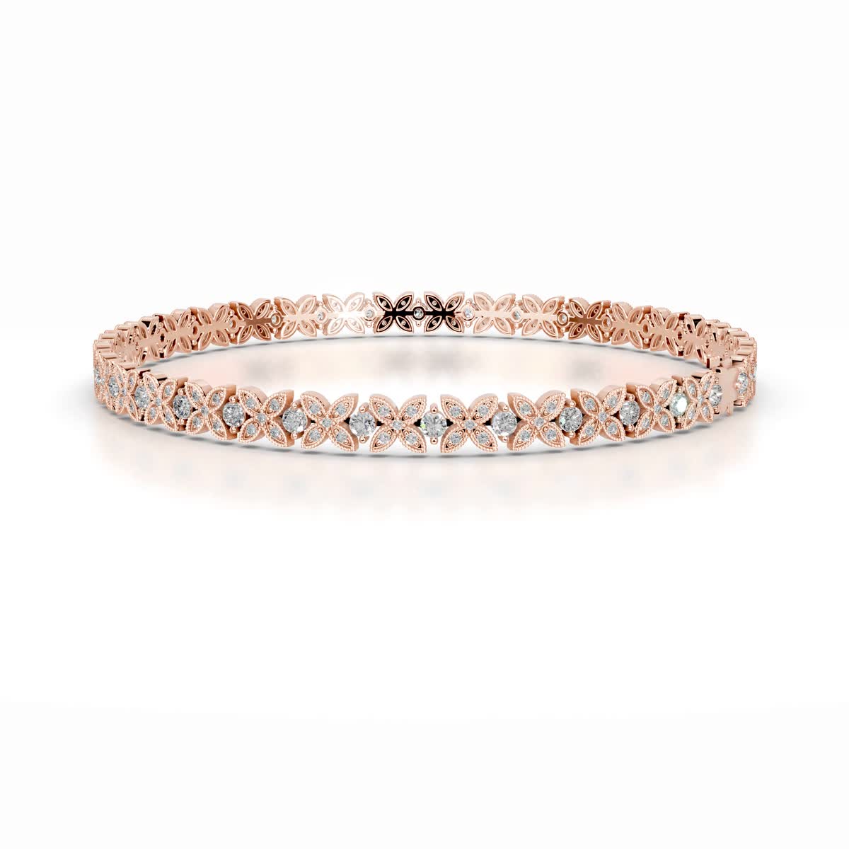 Kathleen Diamond Tennis Bracelet (2.5 Carat) -14K Rose Gold、mySite、hinf8tx79