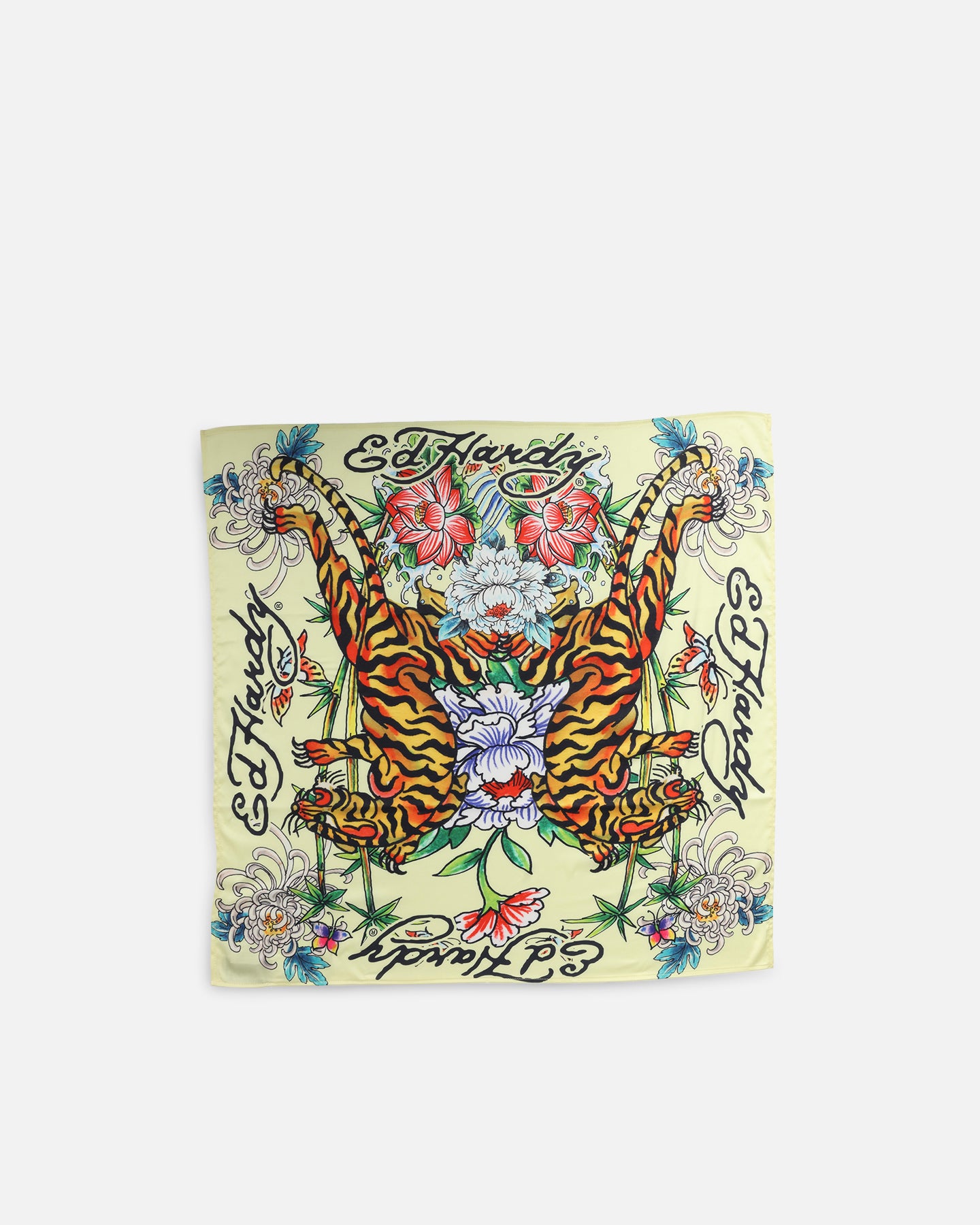 Ed Hardy Women's Feline Bandana Scarf Yellow、mySite、zt4zffjzw