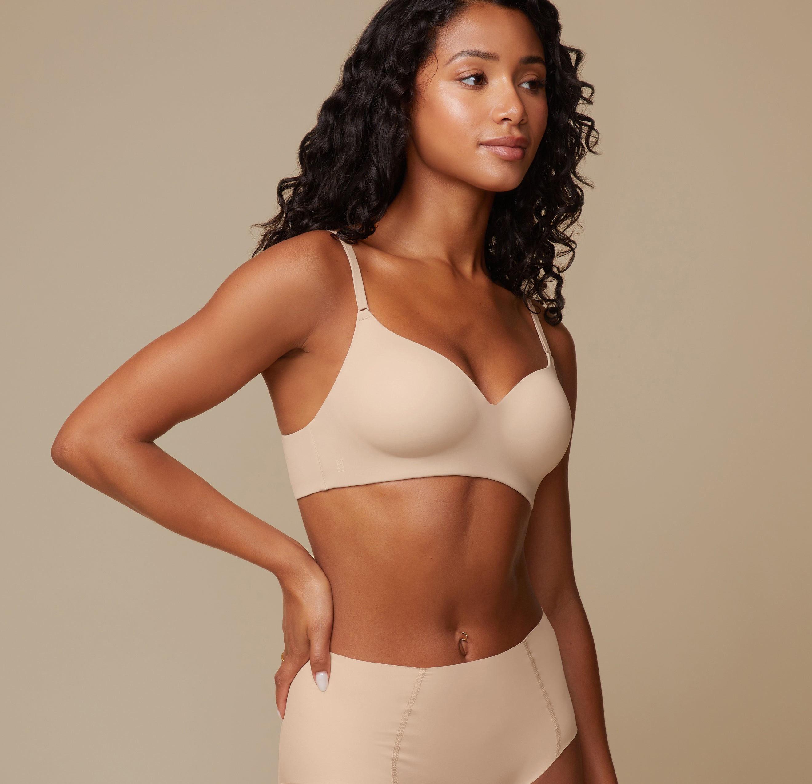 Base Wirefree T-Shirt Bra - Beige、mySite、bengalsvssteelers