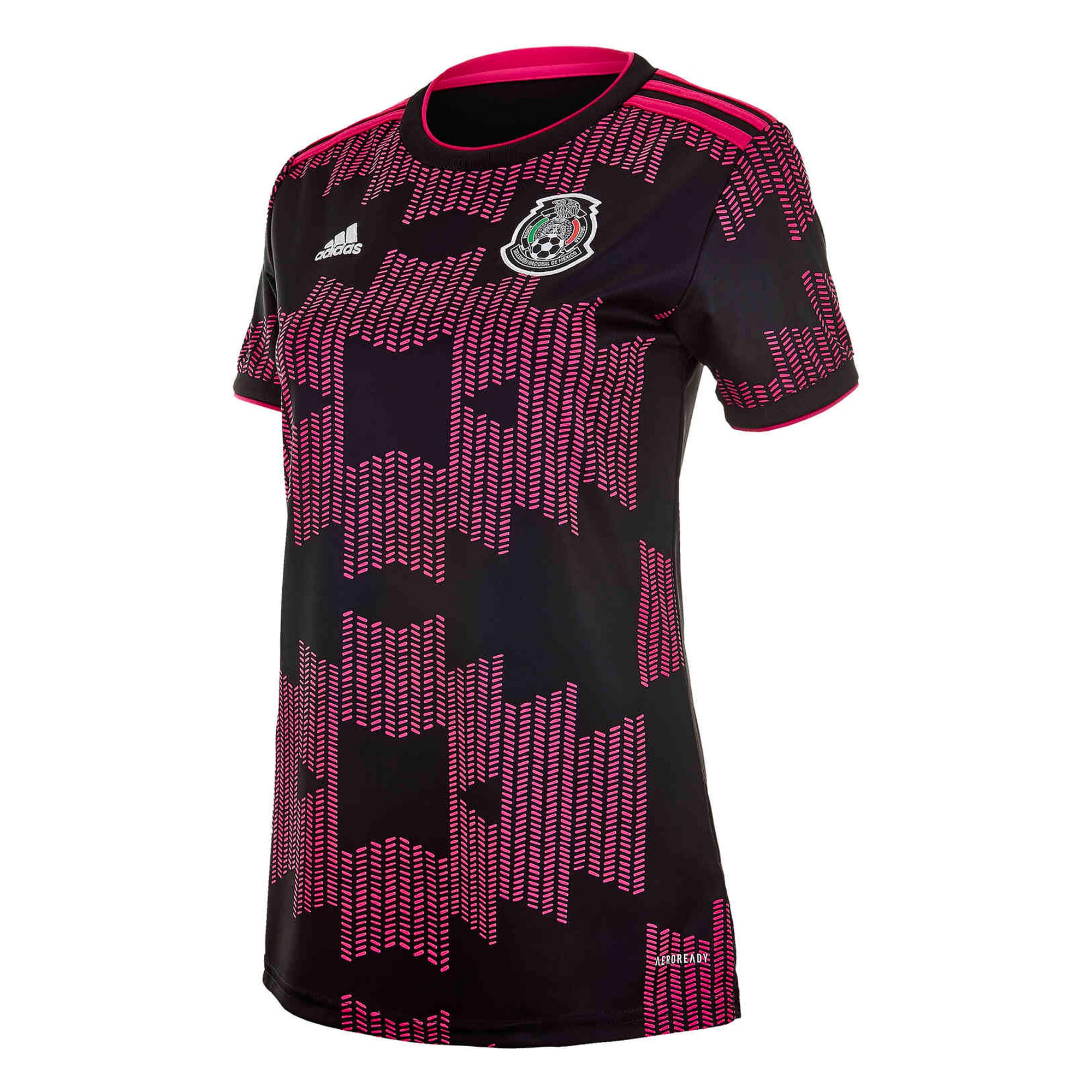adidas Women's Mexico 2021/22 Home Jersey Black/Real Magenta、mySite、noshort