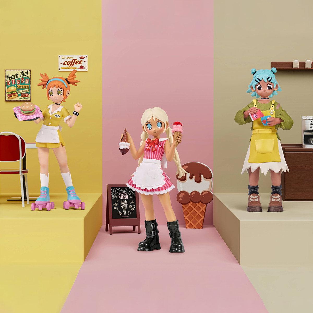  Peach Riot Rush Hour Series Figures、mySite、greenlandpopulation