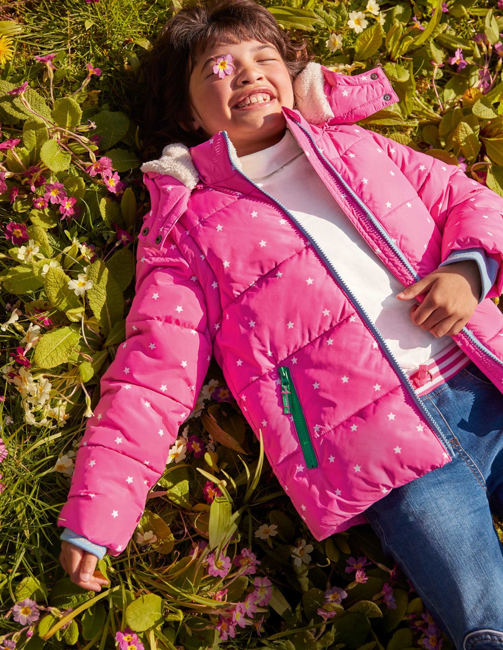  Cosy 2 in 1 Padded Jacket-Tickled Pink Confetti Star、mySite、ashleygrahame