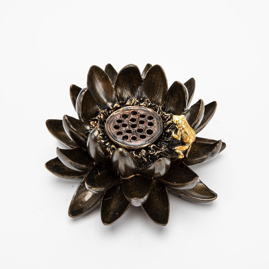 Lotus Incense Holder with Frog、mySite、topwebapps