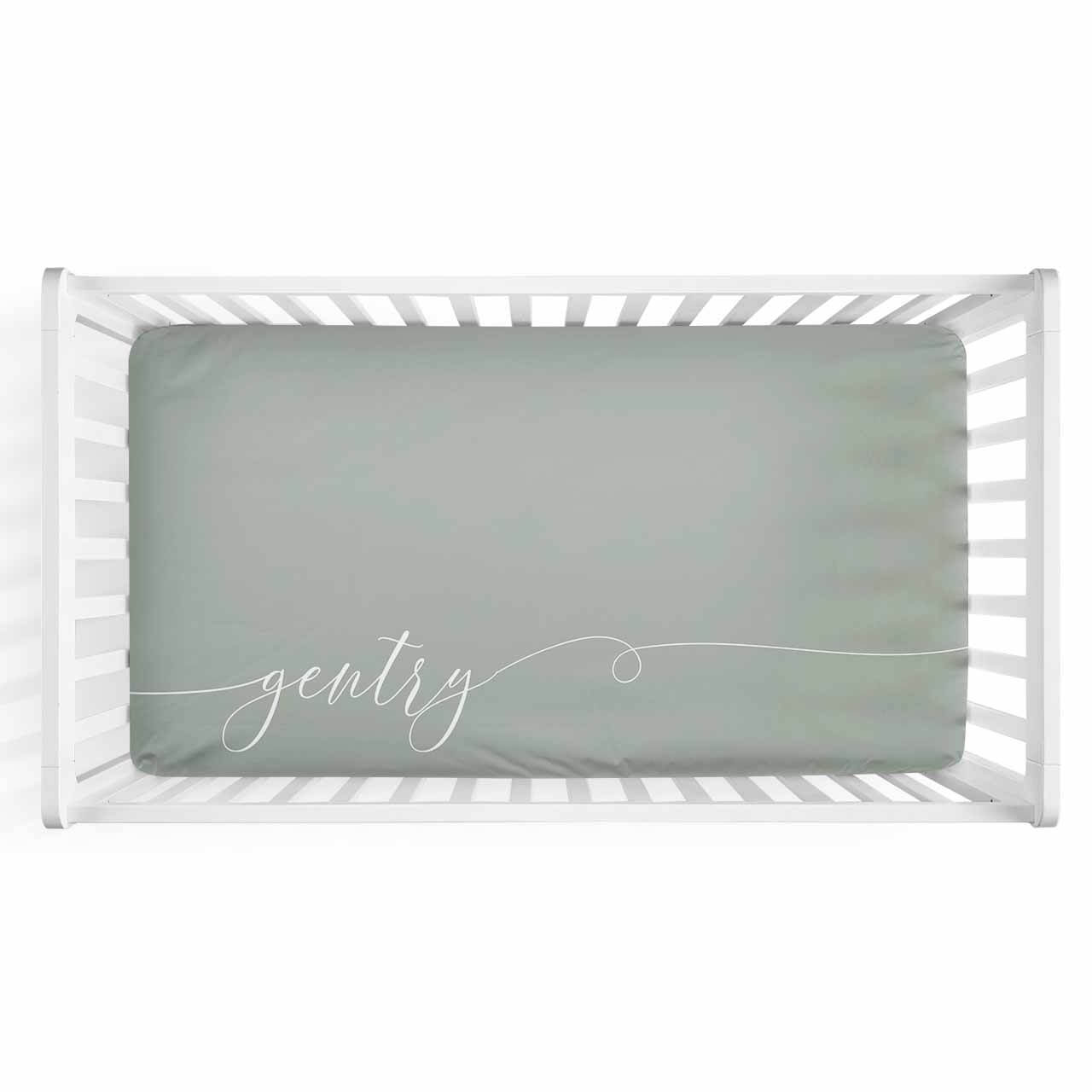  Color Story | Moss Personalized Crib Sheet、mySite、layawaytickets