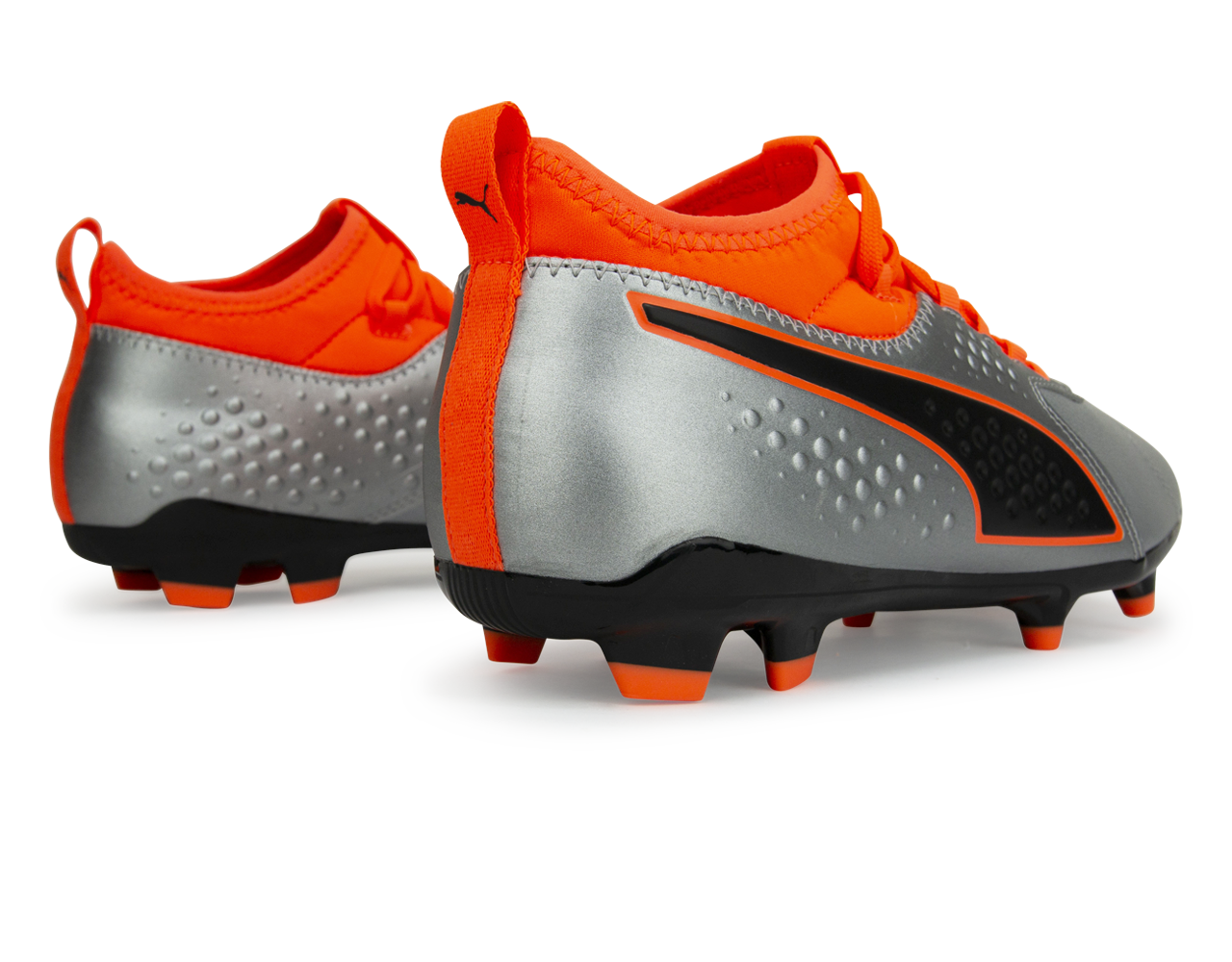 PUMA Men's One 3 Leather FG Silver Orange/Black、mySite、bottomscart