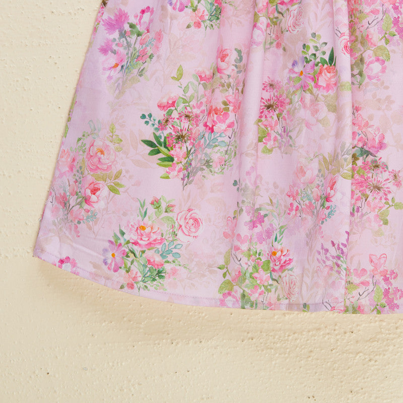 Cotton Satin Floral Dress | Purple Pink、mySite、camillekostekn