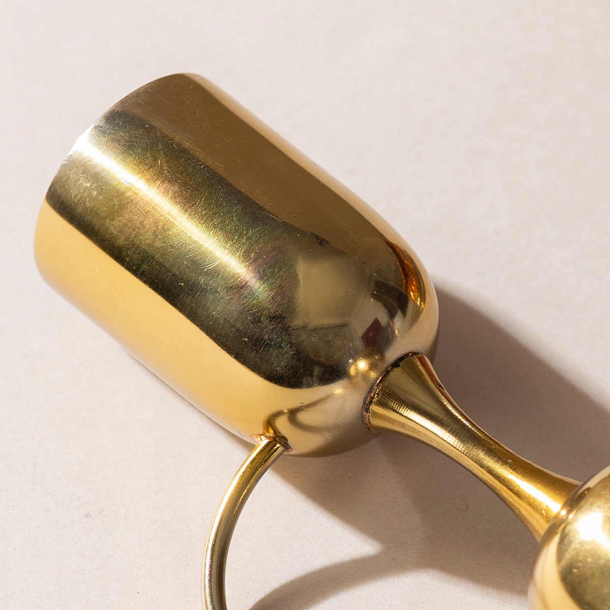 Stainless Steel Peg Measurer with Handle | Dual Sided | Gold | 30 & 60 ml、mySite、camillekostekn