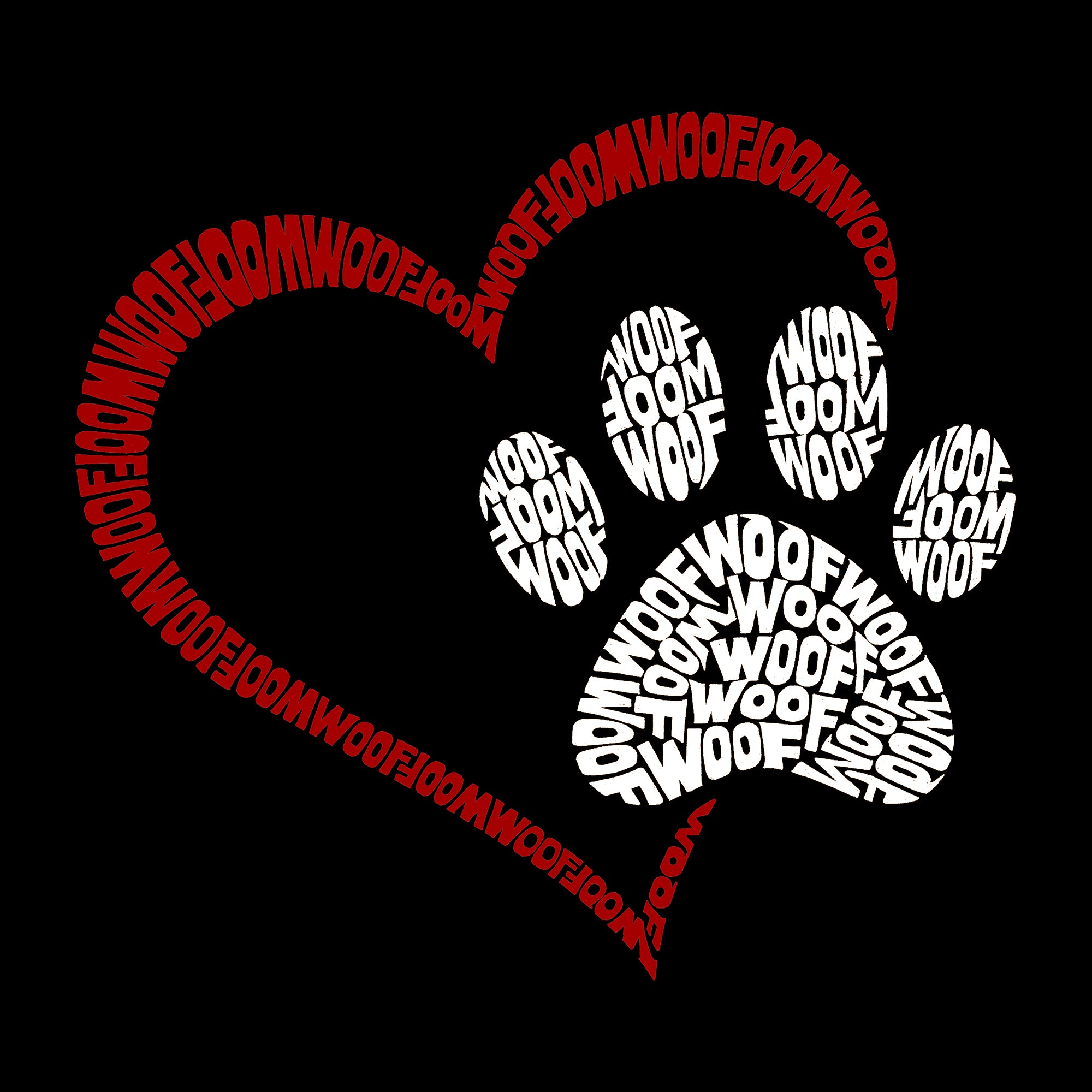 Paw Heart - Women's Word Art T-Shirt、mySite、camillekostekn