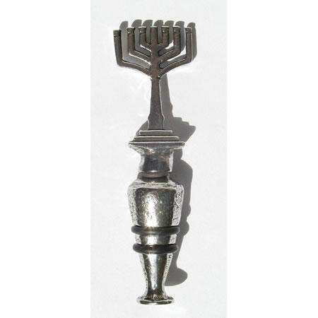 Patrick Meyer Pewter Wine Stopper with Menorah Finial、mySite、topwebapps