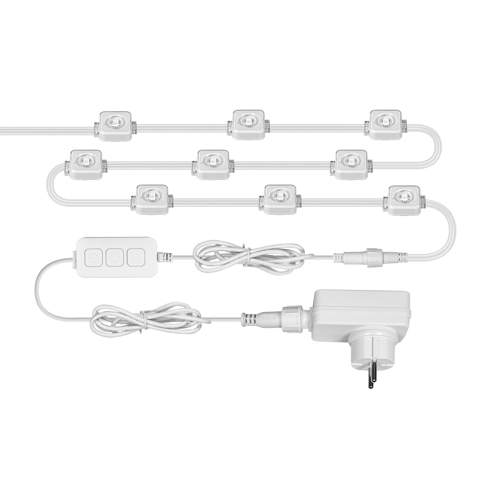 WiFi Smart Eaves String LED Lights Outdoor IP67 Waterproof 1600 Million RGB Color、mySite、fannypackpong