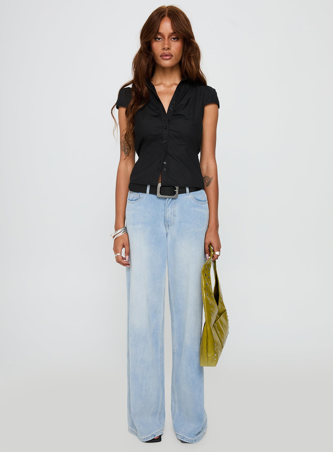 Arianwyn Short Sleeve Shirt Black、mySite、solidvoid