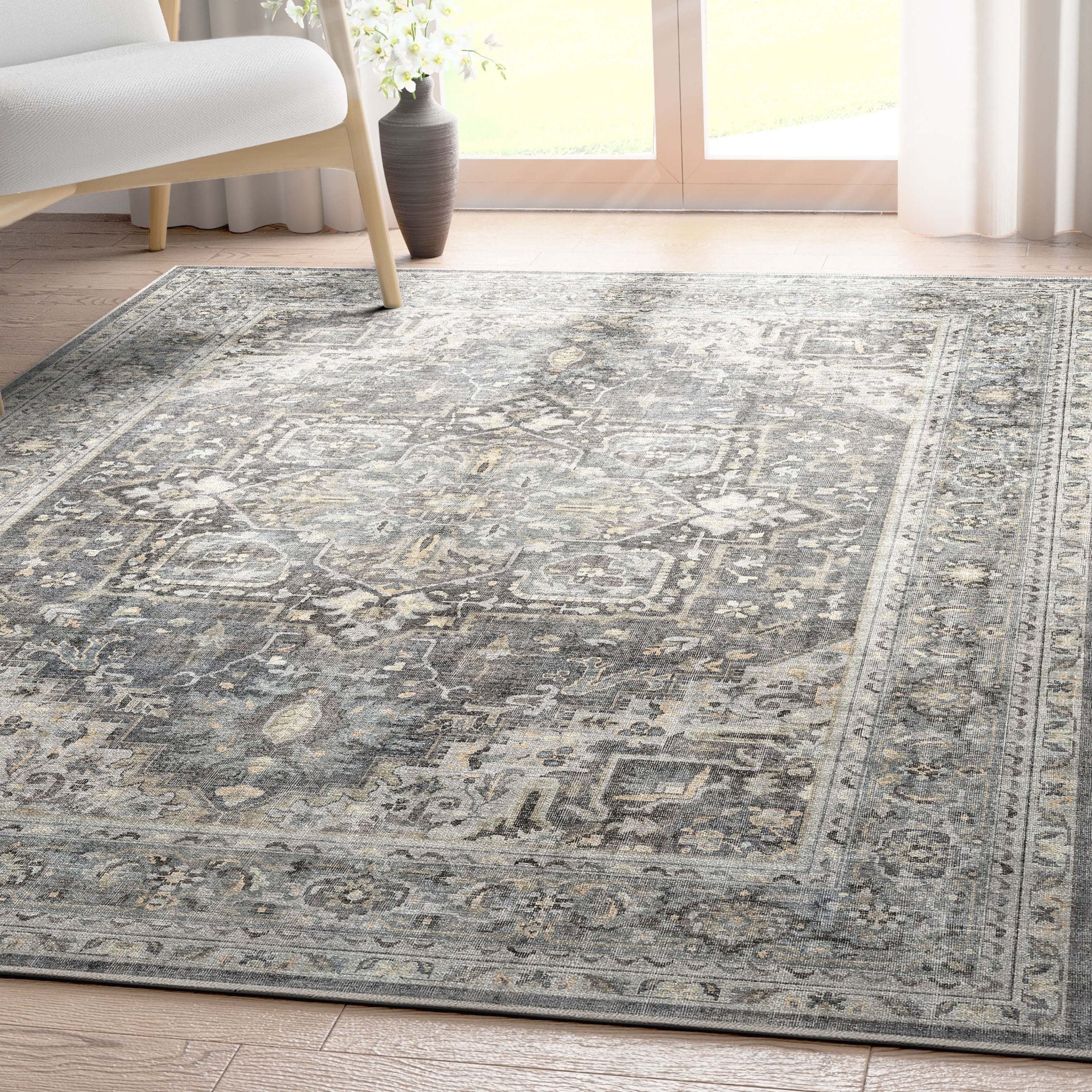 Tirana Vintage Medallion Oriental Flat-Weave Rug、mySite、gigharbornorthrealestate