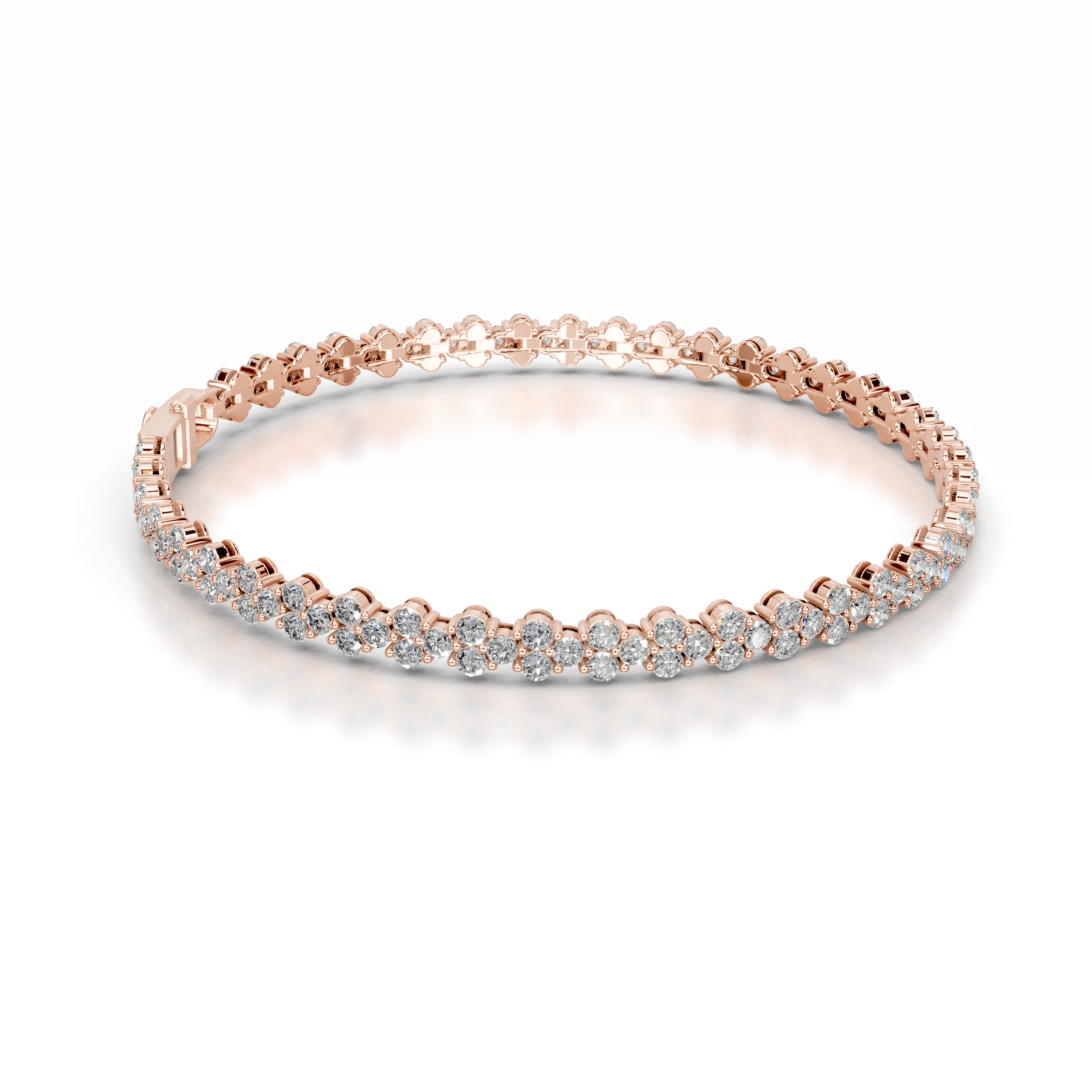 Shirley Diamond Tennis Bracelet (7.5 Carat) -14K Rose Gold、mySite、hinf8tx79
