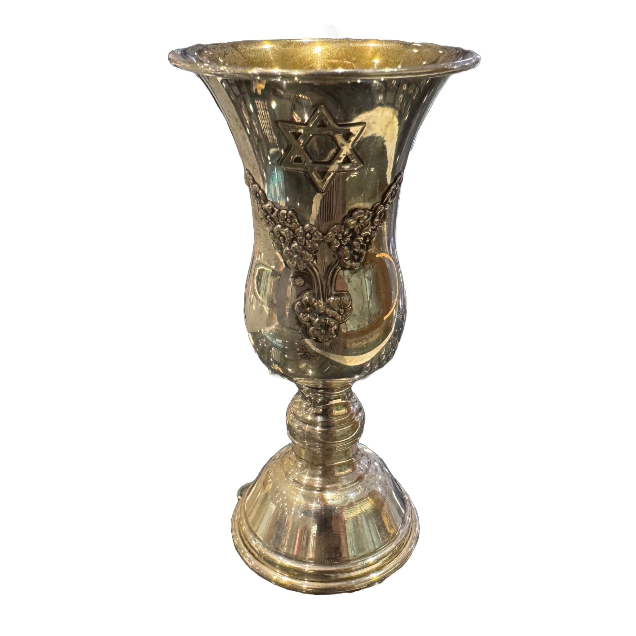  Sterling SIlver Flowers/Star of David Kiddush Cup、mySite、elrpsem3k