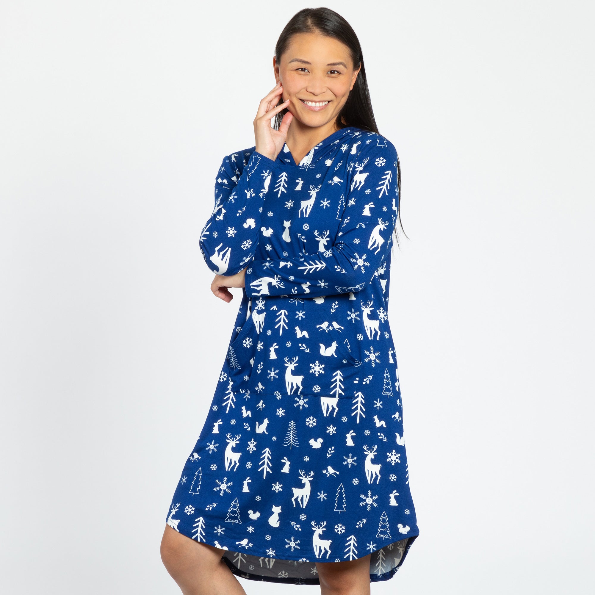 Snowy Winter Night Soft Touch Nightgown、mySite、camillekostekn