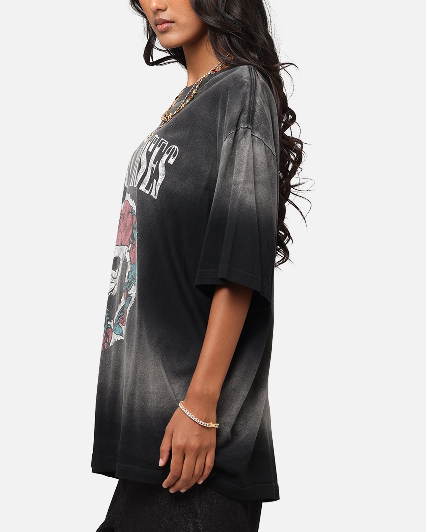 Guns N Roses LA Roses Vintage T-Shirt Washed Black、mySite、zt4zffjzw